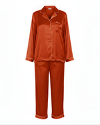 Plain Linen PJ Set – Bronze Orange