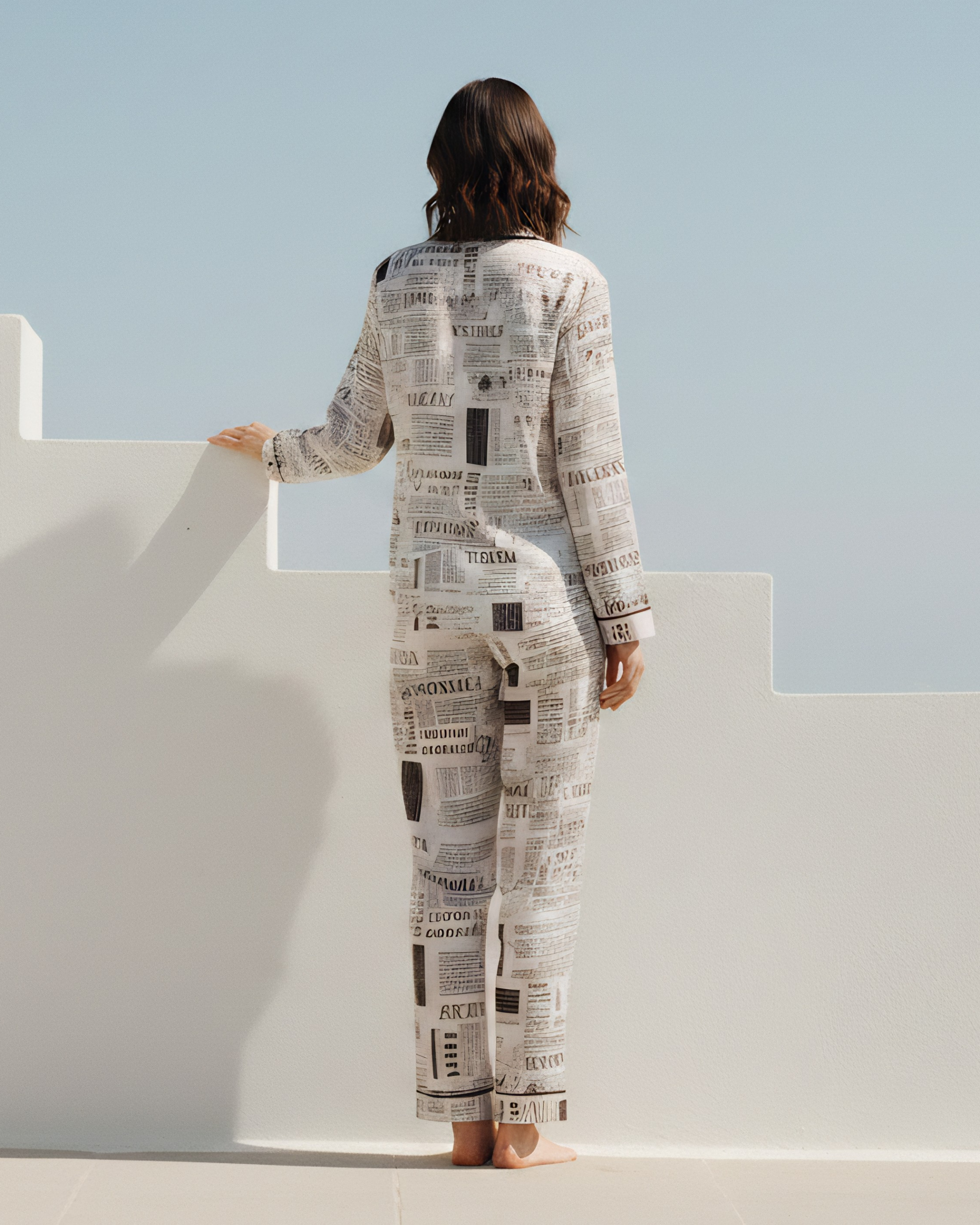The Headlines Printed Linen PJ Set