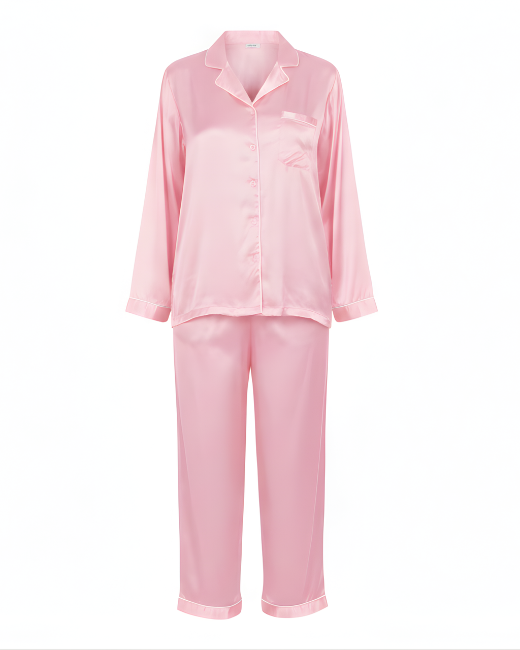 Plain Linen PJ Set – Baby Pink