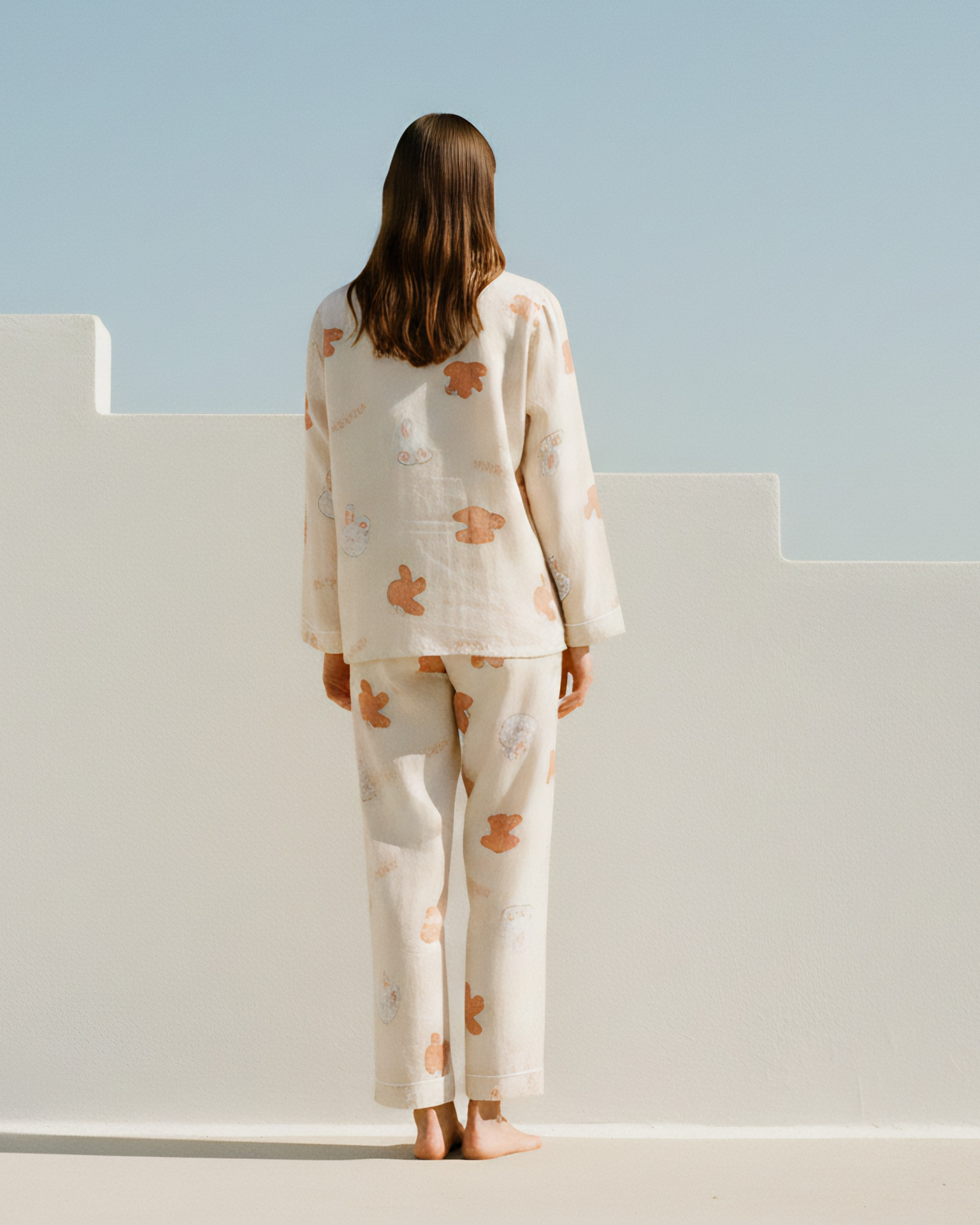 Honey Bunny Printed Linen PJ Set