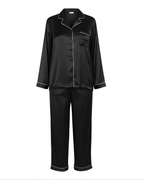 Plain Linen PJ Set – Black