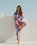 Good Vibes Only Printed Linen PJ Set