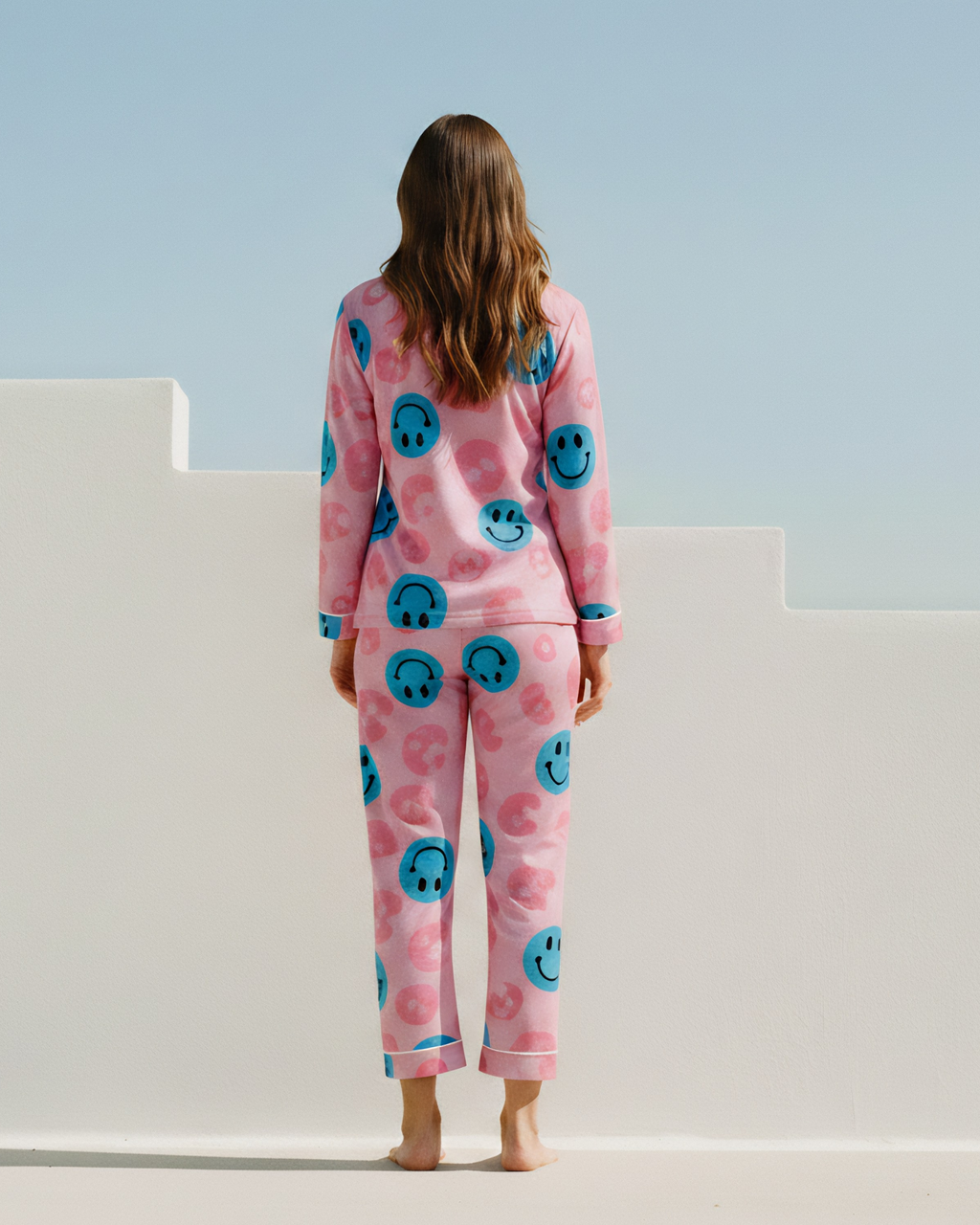 Good Vibes Only Printed Linen PJ Set