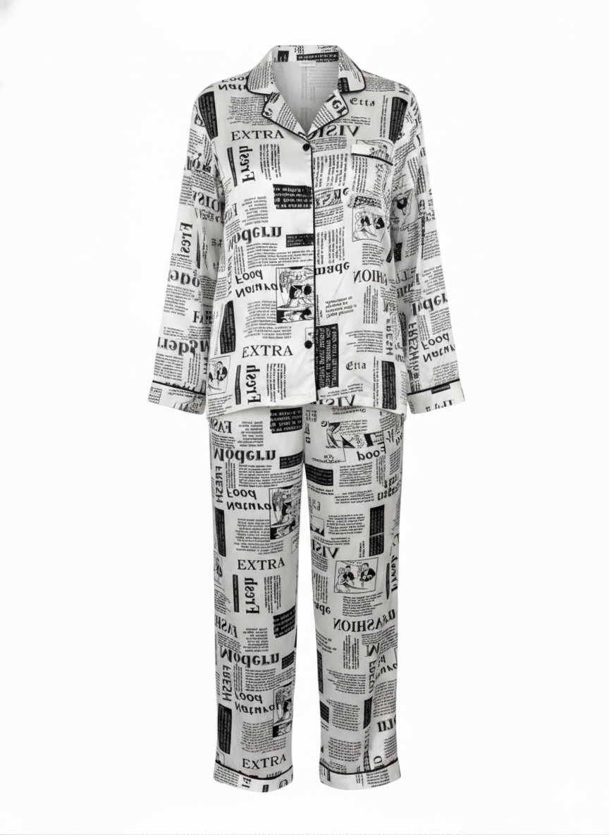 The Headlines Printed Linen PJ Set